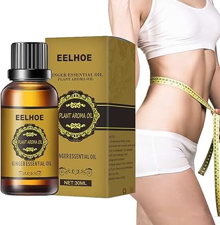 Belly Drainage Ginger Oil, Lymphatic Drainage Ginger Oil, Ginger Essential Oil for Swelling and Pain Relief Lose Weight