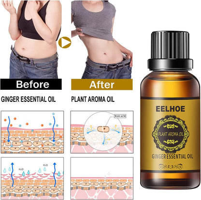 Belly Drainage Ginger Oil, Lymphatic Drainage Ginger Oil, Ginger Essential Oil for Swelling and Pain Relief Lose Weight