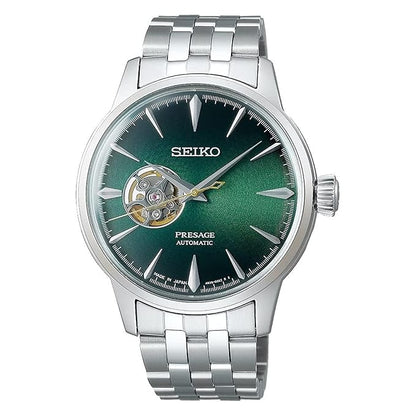 Seiko Presage Cocktail Time Grasshopper Open Heart Green Dial Watch SSA441J1