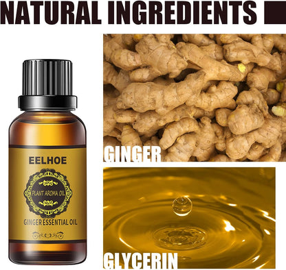 Belly Drainage Ginger Oil, Lymphatic Drainage Ginger Oil, Ginger Essential Oil for Swelling and Pain Relief Lose Weight