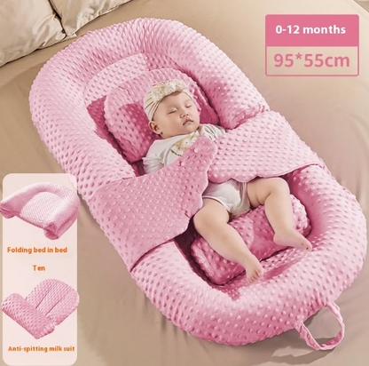 SoothEase™ Anti-Reflux & Anti-Colic Inclined Newborn Infant Baby Lounger Bed