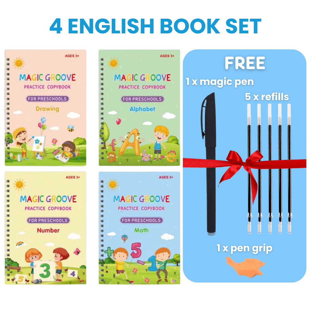Magic Groove Tracing Book: Reusable Handwriting Practice with Disappearing Ink & Grooves
