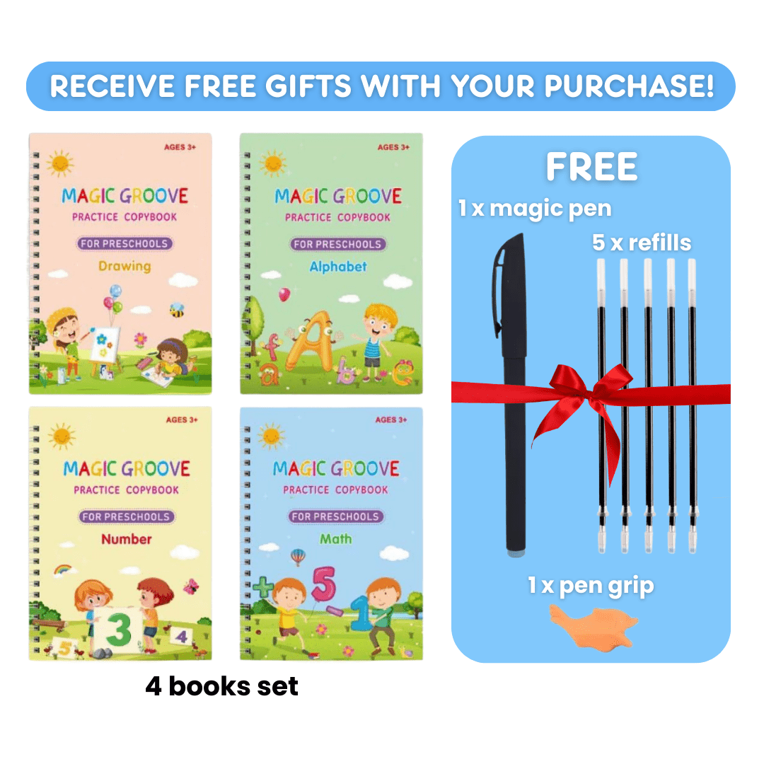 Magic Groove Tracing Book: Reusable Handwriting Practice with Disappearing Ink & Grooves