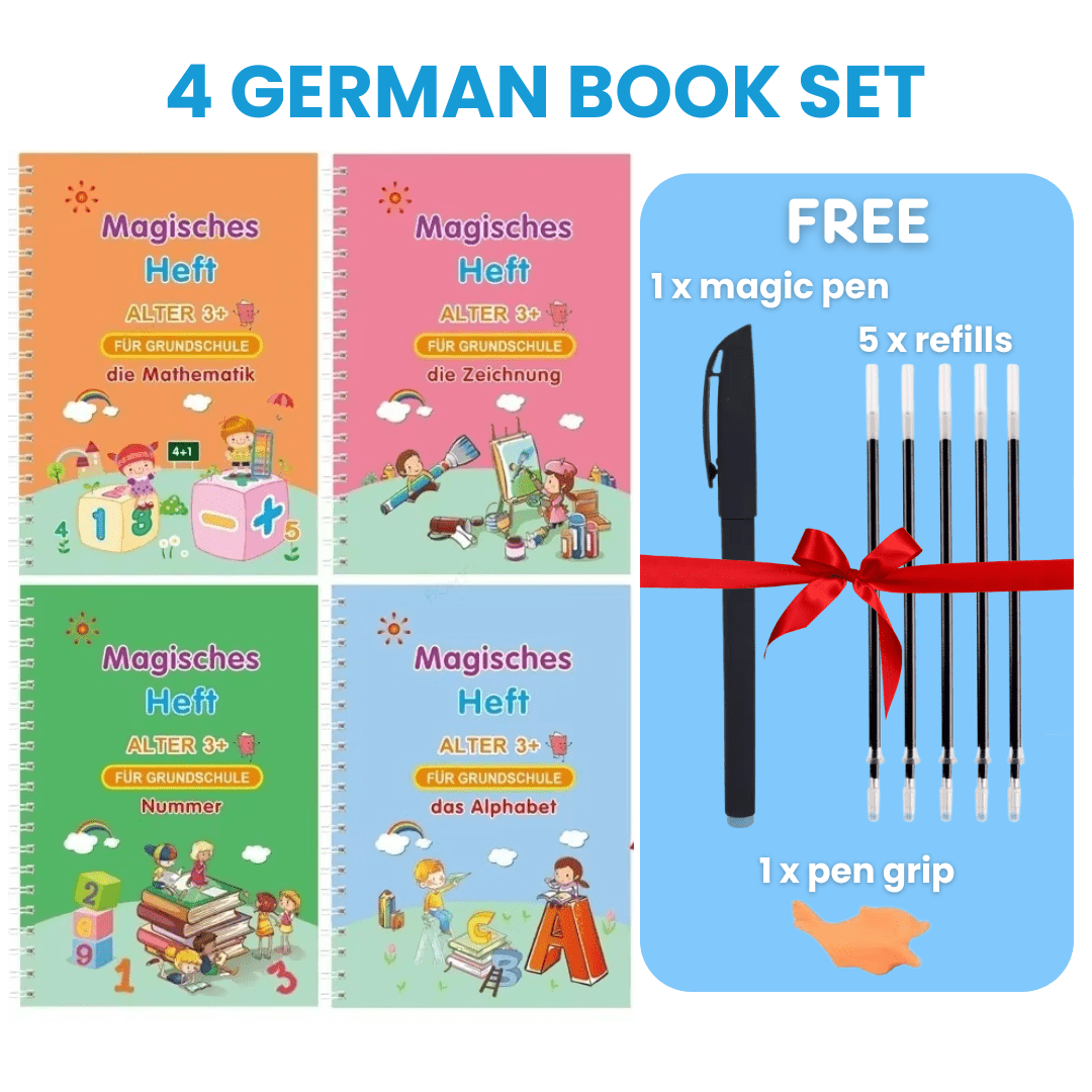 Magic Groove Tracing Book: Reusable Handwriting Practice with Disappearing Ink & Grooves