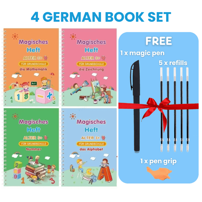 Magic Groove Tracing Book: Reusable Handwriting Practice with Disappearing Ink & Grooves