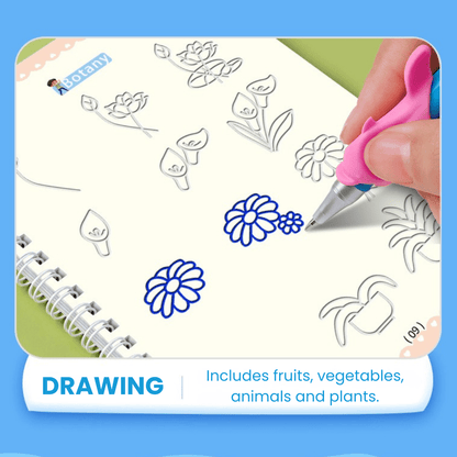 Magic Groove Tracing Book: Reusable Handwriting Practice with Disappearing Ink & Grooves