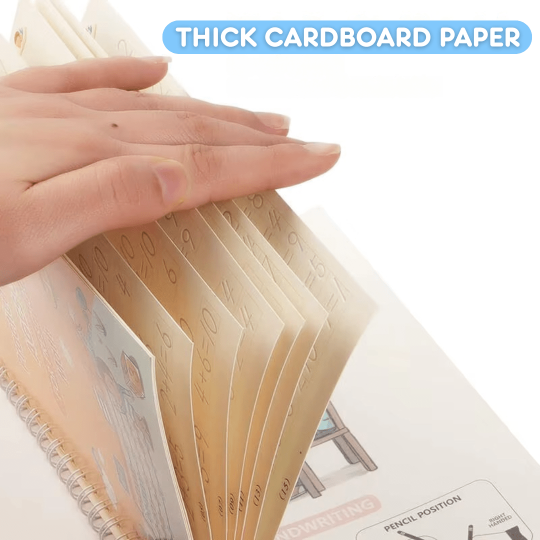 Magic Groove Tracing Book: Reusable Handwriting Practice with Disappearing Ink & Grooves