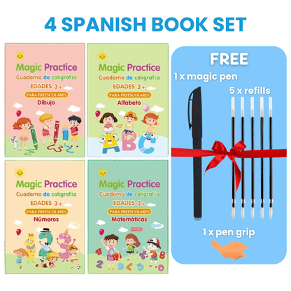 Magic Groove Tracing Book: Reusable Handwriting Practice with Disappearing Ink & Grooves