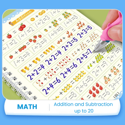 Magic Groove Tracing Book: Reusable Handwriting Practice with Disappearing Ink & Grooves